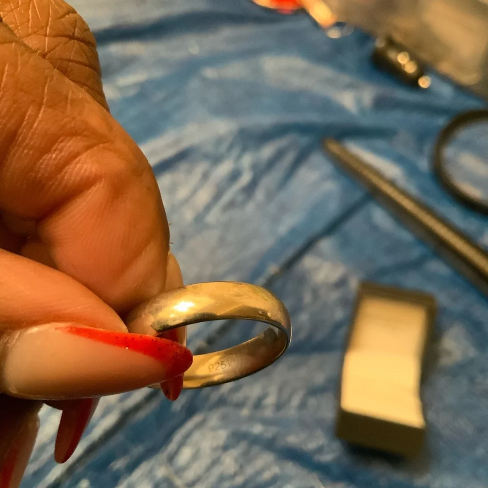 .925 Sterling Silver Men's Wedding Band Ring